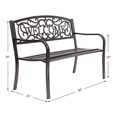 Costway Garden Bench Outdoor Furniture Porch Path Loveseat Chair 1 Costway Garden Bench Outdoor Furniture Porch Path Loveseat Chair