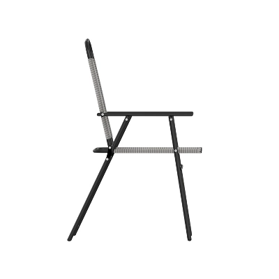 Emma And Oliver Set Of 2 Textilene Folding Sling Style Patio Chairs With Armrests 11 Emma And Oliver Set Of 2 Textilene Folding Sling Style Patio Chairs With Armrests - Image 11