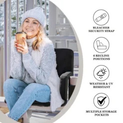 Flash Furniture Malta Portable Heated Reclining Stadium Chair With Armrests, Padded Back & Heated Seat With Dual Storage Pockets And Backpack Straps -Sunnydaze Decor Store GUEST 6c41b7a3 8243 4c53 a649 9536fbd83c34