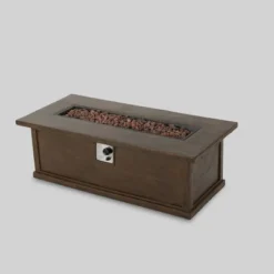 Cape Coral 4pc Metal Conversation And Gas Fire Table Set - Khaki/Brown/Black - Christopher Knight Home -Sunnydaze Decor Store GUEST 6c482c63 73d9 451a afe1 e09fafa25e4b