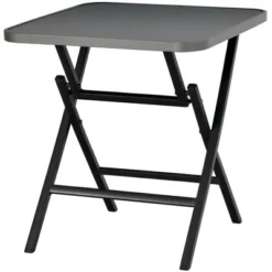 Costway Patio Folding Square Dining Table Aluminum Frame Tempered Glass Top -Sunnydaze Decor Store GUEST 6df51b50 d1f2 46b9 afea 1dc39675a687