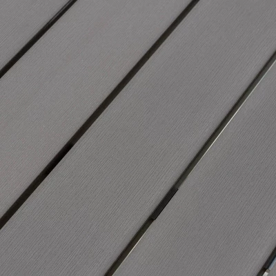 Cape Coral Square Aluminum Dining Table - Silver - Christopher Knight Home 2 Cape Coral Square Aluminum Dining Table - Silver - Christopher Knight Home - Image 2