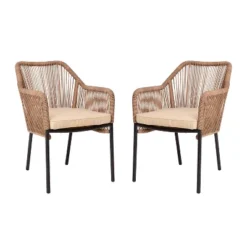 Merrick Lane Outdoor Furniture Sets 2 Piece All-Weather Woven Patio Chairs With Cushions 34 Merrick Lane Outdoor Furniture Sets 2 Piece All-Weather Woven Patio Chairs With Cushions -Sunnydaze Decor Store GUEST 6f64f9b1 4522 4623 bd3f b895c8aeedef