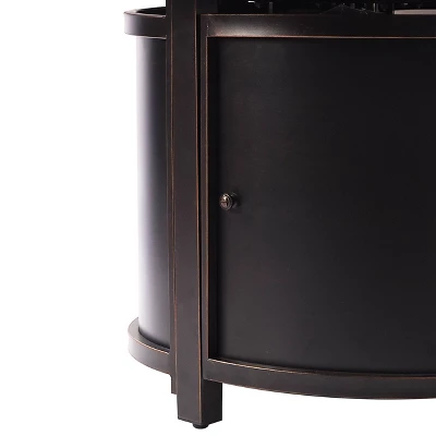 Oakland Living 5pc Deep Seating Swivel Rocking Aluminum Outdoor Outdoor Patio Fire Pit Dining Set Copper 6 Oakland Living 5pc Deep Seating Swivel Rocking Aluminum Outdoor Outdoor Patio Fire Pit Dining Set Copper - Image 6