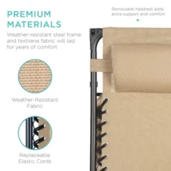 Best Choice Products Folding Zero Gravity Recliner Patio Lounge Chair W/ Canopy Shade, Headrest, Tray -Sunnydaze Decor Store GUEST 709ff4d3 ac30 4f4e b258 1f342c21b19c