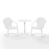 Tulip 3pc Outdoor Bistro Set With Table & 2 Chairs - White - Crosley