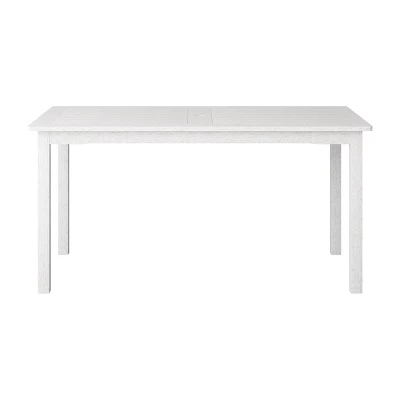 Outdoor Rectangle Dining Table - Whitewash - CorLiving 1 Outdoor Rectangle Dining Table - Whitewash - CorLiving