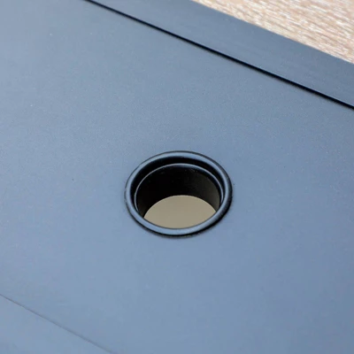 Patio Set With Steel Table With 1.57" Umbrella Hole & Padded Sling Arm Chairs - Captiva Designs 6 Patio Set With Steel Table With 1.57" Umbrella Hole & Padded Sling Arm Chairs - Captiva Designs - Image 6