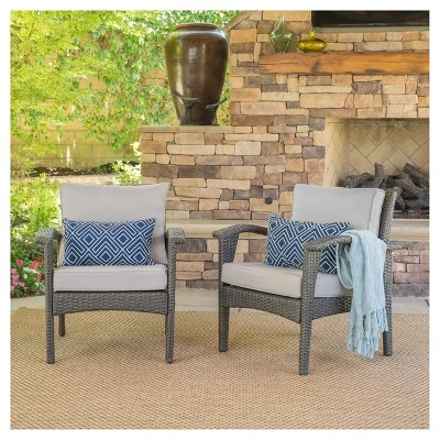 Honolulu Set Of 2 Outdoor Wicker Club Chair With Cushion - Christopher Knight Home 3 Honolulu Set Of 2 Outdoor Wicker Club Chair With Cushion - Christopher Knight Home - Image 3