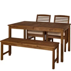 Ravenscroft 4pc Acacia Wood Patio Dining Set - Saracina Home -Sunnydaze Decor Store GUEST 75afd81f e6e4 45c3 aebe 4c43e3ff6625