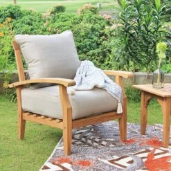 Cambridge Casual Caterina Teak Outdoor Patio Arm Chair -Sunnydaze Decor Store GUEST 76bc6bc4 1d41 419d 8749 40744d01ce04