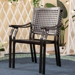 5pc Outdoor Dining Set With Metal Slat Square Table With 1.57" Umbrella Hole - Captiva Designs 11 5pc Outdoor Dining Set With Metal Slat Square Table With 1.57" Umbrella Hole - Captiva Designs -Sunnydaze Decor Store GUEST 76f7d3c6 63ea 4cc7 a655 8895c1f7bef2