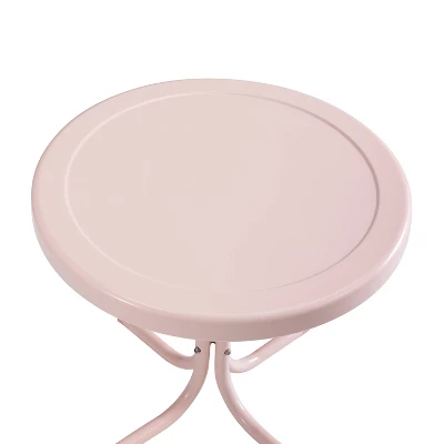 Crosley Griffith Outdoor Side Table Pastel Pink Gloss 6 Crosley Griffith Outdoor Side Table Pastel Pink Gloss - Image 6