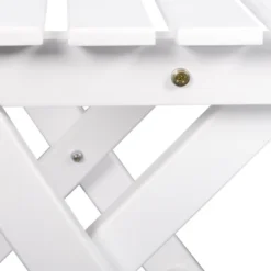 Outsunny 3 Piece Bistro Set, Wood Folding Outdoor Furniture With Table & Chairs For Backyard & Balcony, Square, White -Sunnydaze Decor Store GUEST 77beba0e 90a6 46c1 8b9d 3ea29280854d