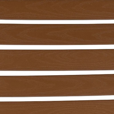 Merrick Lane 5 Piece Patio Table And Chairs Set Faux Teak Wood And Metal Indoor/Outdoor Table And Chairs With All-Weather Purpose 3 Merrick Lane 5 Piece Patio Table And Chairs Set Faux Teak Wood And Metal Indoor/Outdoor Table And Chairs With All-Weather Purpose - Image 3