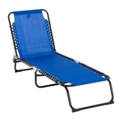 Outsunny Outdoor Folding Chaise Lounge Chair Portable Lightweight Reclining Garden Sun Lounger With 4-Position Adjustable Backrest For Patio, Deck, And Poolside -Sunnydaze Decor Store GUEST 7882d5a3 20c9 4533 89bd 0d5d3659e8d1