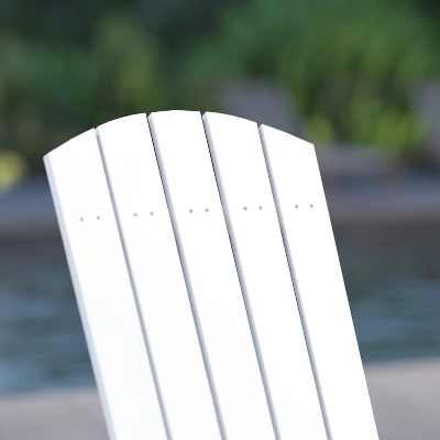 Merrick Lane Set Of 2 Poly Resin Folding Adirondack Lounge Chair - All-Weather Indoor/Outdoor Patio Chair 8 Merrick Lane Set Of 2 Poly Resin Folding Adirondack Lounge Chair - All-Weather Indoor/Outdoor Patio Chair - Image 8