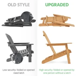 Yaheetech Folding Adirondack Chair Solid Wood Garden Chair Weather Resistant, Brown -Sunnydaze Decor Store GUEST 792021a1 2aaa 4913 8587 a7b8fbef1efb