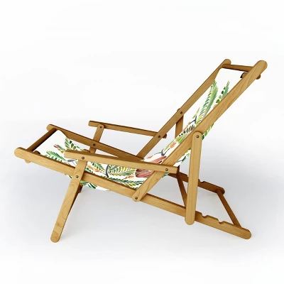 Cat Coquillette Happy Sloth Tropical Green Rainforest Sling Chair - Green - Deny Designs 1 Cat Coquillette Happy Sloth Tropical Green Rainforest Sling Chair - Green - Deny Designs