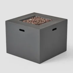 Julian 5pc Faux Wicker Swivel Club Chair & Square Fire Pit Set - Dark Brown/Dark Gray - Christopher Knight Home -Sunnydaze Decor Store GUEST 7d932a9b dec2 4e0c 9392 1275f726bd6c