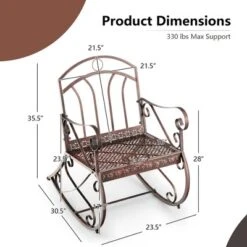Costway 2PCS Patio Rocking Chair Art Scroll Rocker Backrest Armrests 13 Costway 2PCS Patio Rocking Chair Art Scroll Rocker Backrest Armrests -Sunnydaze Decor Store GUEST 7d9f71a8 c022 4999 8c2b 4ed0f58dd565