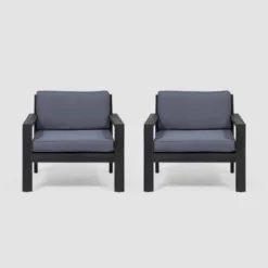 Santa Ana 2pk Acacia Wood Club Chairs - Christopher Knight Home -Sunnydaze Decor Store GUEST 7e2613c8 9ac7 4c51 94a0 e0a0dae53e4f