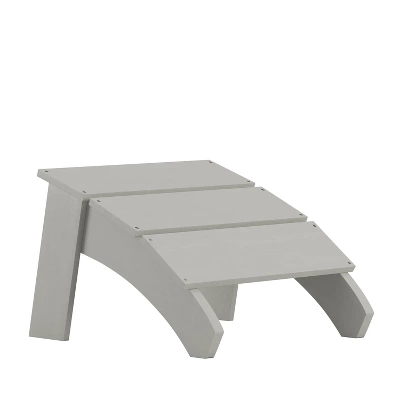 Merrick Lane Modern All-Weather Poly Resin Wood Adirondack Ottoman Foot Rest 12 Merrick Lane Modern All-Weather Poly Resin Wood Adirondack Ottoman Foot Rest - Image 12