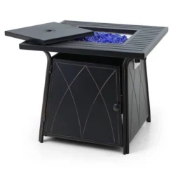 5pc Patio Dining Set With Square Steel Fire Pit With Faux Wood Tabletop & Rattan 360 Swivel Chairs - Captiva Designs 23 5pc Patio Dining Set With Square Steel Fire Pit With Faux Wood Tabletop & Rattan 360 Swivel Chairs - Captiva Designs -Sunnydaze Decor Store GUEST 8266d358 5e8c 4630 a9e0 eec978f6ec9a