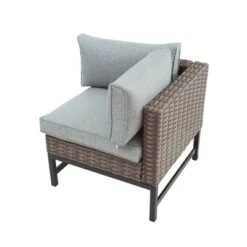 Left Arm Patio Chair - Gray - Patio Festival