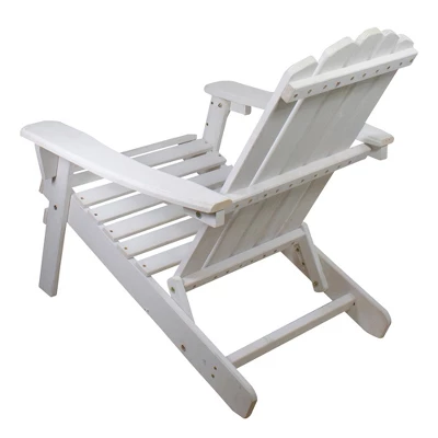Northlight 36" White Corona Classic Folding Wooden Adirondack Chair 2 Northlight 36" White Corona Classic Folding Wooden Adirondack Chair - Image 2