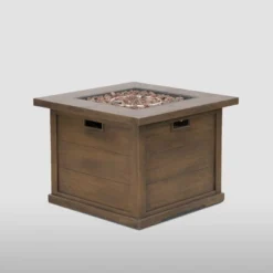 Venti 5pc Wicker Swivel Club Chairs And Fire Pit - Dark Brown/Beige - Christopher Knight Home -Sunnydaze Decor Store GUEST 8470c485 cda6 45c5 b15e 55aee49b2d01