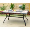 Patio Set With Steel Table With 1.57" Umbrella Hole & Padded Sling Arm Chairs - Captiva Designs