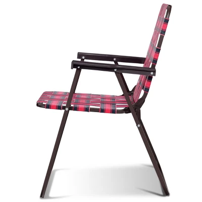 Costway 6pcs Folding Beach Chair Camping Lawn Webbing Chair Lightweight 1 Position Red 6 Costway 6pcs Folding Beach Chair Camping Lawn Webbing Chair Lightweight 1 Position Red - Image 6