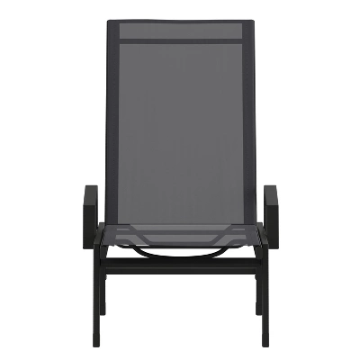 Emma And Oliver Set Of 2 Textilene Adjustable 5 Position Patio Chaise Lounge With Armrests And Metal Frame 10 Emma And Oliver Set Of 2 Textilene Adjustable 5 Position Patio Chaise Lounge With Armrests And Metal Frame - Image 10