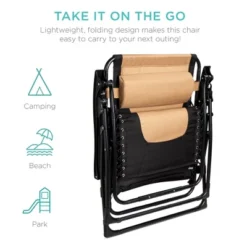 Best Choice Products Oversized Padded Zero Gravity Chair, Folding Outdoor Patio Recliner W/ Headrest, Side Tray 16 Best Choice Products Oversized Padded Zero Gravity Chair, Folding Outdoor Patio Recliner W/ Headrest, Side Tray -Sunnydaze Decor Store GUEST 8669d6ef dcca 43c2 b3dc de980398cf84