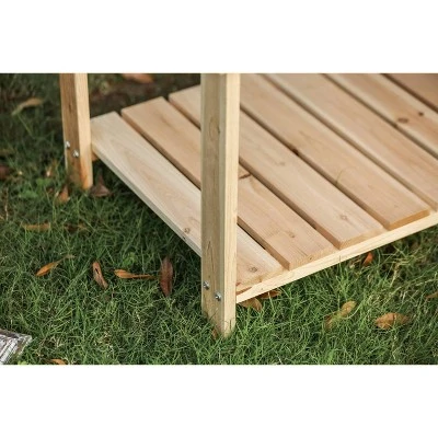 Solid Reclaimed Fir Wood Natural Accent Table - Patio Festival 2 Solid Reclaimed Fir Wood Natural Accent Table - Patio Festival - Image 2