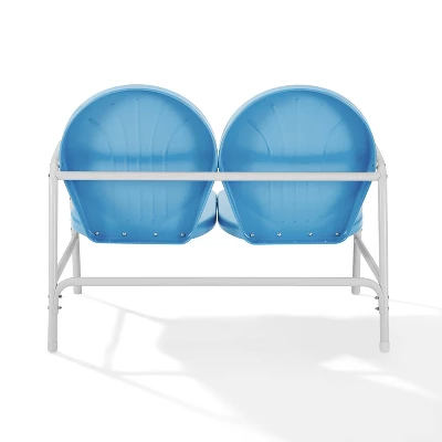 Griffith Outdoor Loveseat - Sky Blue - Crosley 8 Griffith Outdoor Loveseat - Sky Blue - Crosley - Image 8