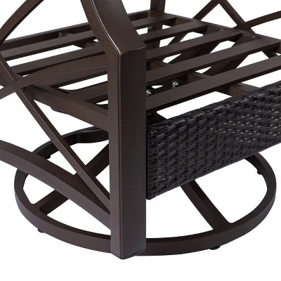 Kinger Home Novi 5-Piece Rattan Wicker Propane Fire Pit Set With An Aluminum Frame 8 Kinger Home Novi 5-Piece Rattan Wicker Propane Fire Pit Set With An Aluminum Frame - Image 8