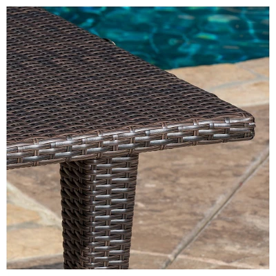 Delani 7pc Wicker Patio Dining Set - Brown - Christopher Knight Home 2 Delani 7pc Wicker Patio Dining Set - Brown - Christopher Knight Home - Image 2