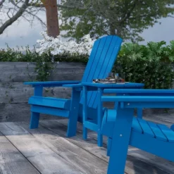 Merrick Lane Set Of Two Folding Adirondack Patio Chairs With Matching Outdoor Side Table -Sunnydaze Decor Store GUEST 8991a211 b235 44f3 9a54 857737f373e7