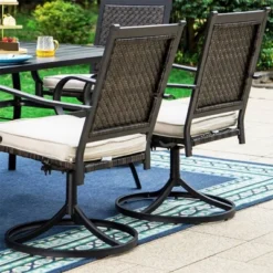 9pc Outdoor Dining Set With Extendable Table & Rattan Wicker Chairs With Cushions - Captiva Designs -Sunnydaze Decor Store GUEST 8bb30448 b352 4e9d 8d80 697b86db1306