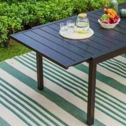 9pc Patio Dining Set With Expandable Steel Table & 360 Swivel Sling Arm Chairs - Captiva Designs -Sunnydaze Decor Store GUEST 8bf2d57a a6e4 4e04 8baf 0c2d45e913b9