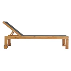 Sunapee Acacia Wood Outdoor Lounge Chair With Mesh Seating - Natural - Alaterre Furniture -Sunnydaze Decor Store GUEST 8c17cc6b bf4d 4c3f 88a4 90dee8cb807a