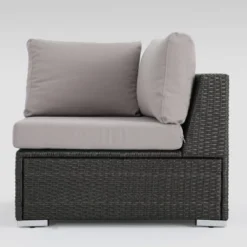 Santa Rosa 9pc Wicker Sectional Seating Set - Gray/Silver - Christopher Knight Home -Sunnydaze Decor Store GUEST 8c1e1551 3245 4609 8355 d6e8d7b13525