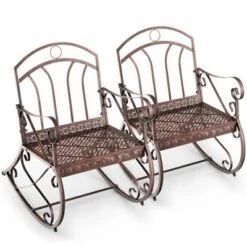 Costway 2PCS Patio Rocking Chair Art Scroll Rocker Backrest Armrests 19 Costway 2PCS Patio Rocking Chair Art Scroll Rocker Backrest Armrests -Sunnydaze Decor Store GUEST 8e2baf9f 518a 47a5 ac03 59640a1c5a5a