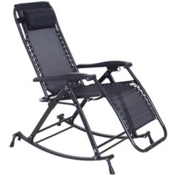 Outsunny Zero Gravity Reclining Rocking Chair, Lounge Rocker, Folding, Pillow, Side Tray, Cup And Phone Holder 12 Outsunny Zero Gravity Reclining Rocking Chair, Lounge Rocker, Folding, Pillow, Side Tray, Cup And Phone Holder -Sunnydaze Decor Store GUEST 8fa27118 2b85 41e1 b853 f5706f259306