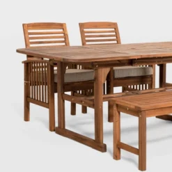 Ravenscroft 4pc Extendable Acacia Wood Outdoor Dining Set - Saracina Home 11 Ravenscroft 4pc Extendable Acacia Wood Outdoor Dining Set - Saracina Home -Sunnydaze Decor Store GUEST 9093e35d 2049 4ddb a85b 14254399b8d2