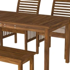 Ravenscroft 4pc Acacia Wood Patio Dining Set - Saracina Home -Sunnydaze Decor Store GUEST 914c6e42 17c0 45e7 8628 77dcc0056746