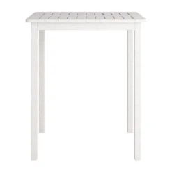 Outdoor Square Bar Height Table - Whitewash - CorLiving