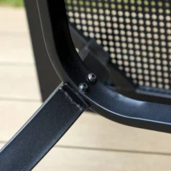 5pc Patio Dining Set With 360 Swivel Chairs With Cushions And Square Net-Shaped Steel Table - Captiva Designs -Sunnydaze Decor Store GUEST 927f5584 7202 420d 85f2 a8206c688fa7